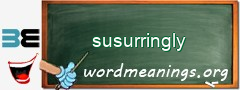 WordMeaning blackboard for susurringly